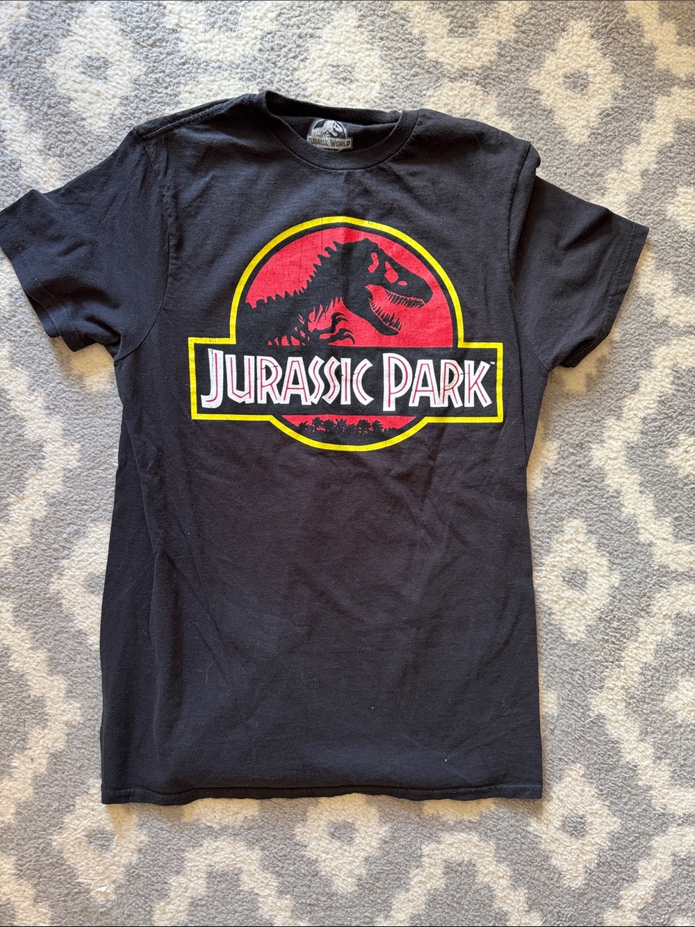 Jurassic Park Black Graphic Tee - Official Logo Design